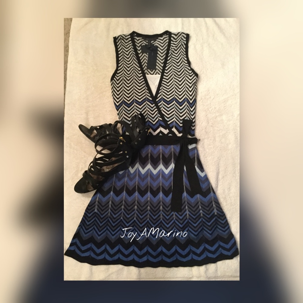 BCBG Chevron Sleeveless Sweater Dress LAST ONE